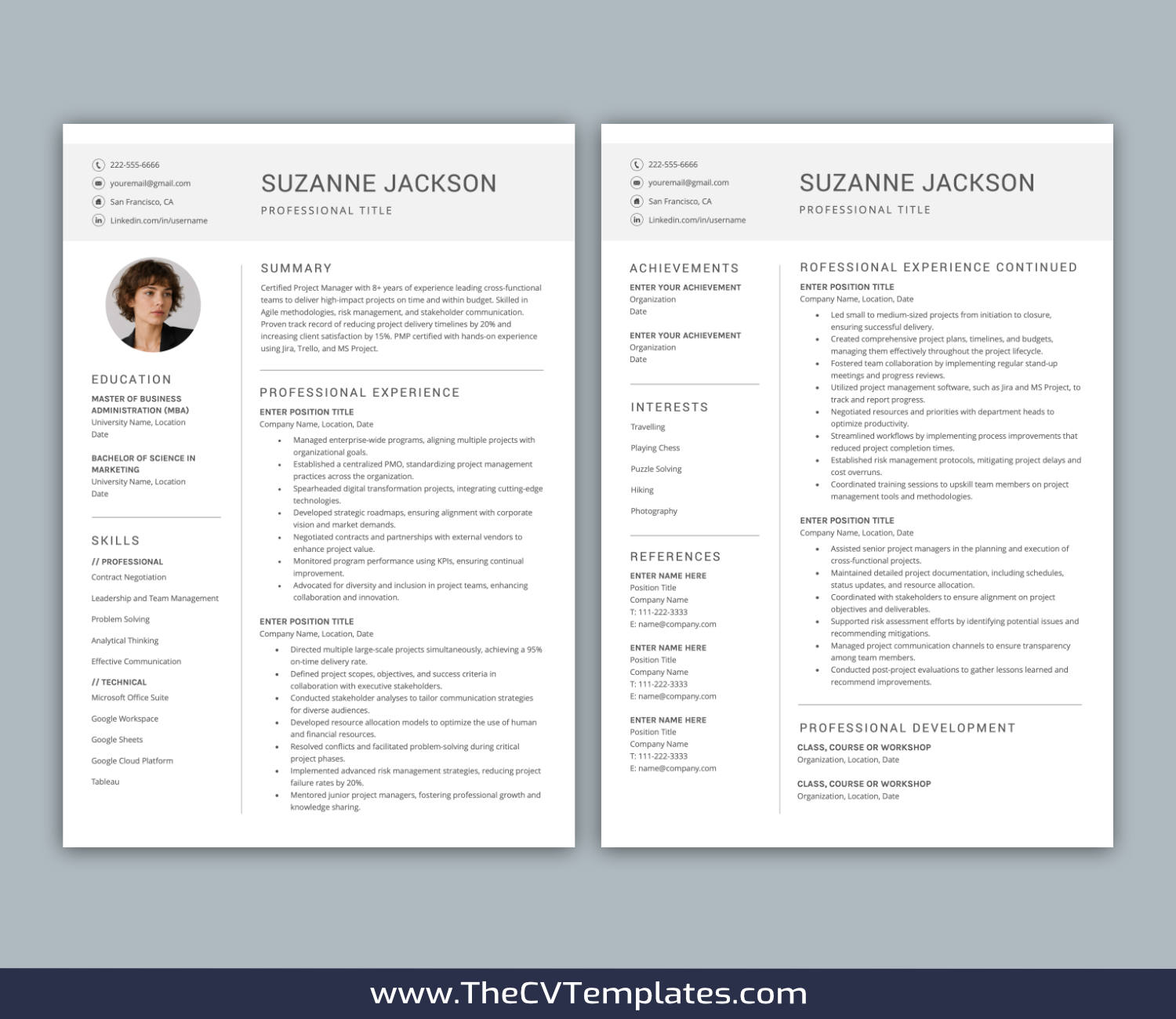 TheCVTemplates.com-resume templates for ms word