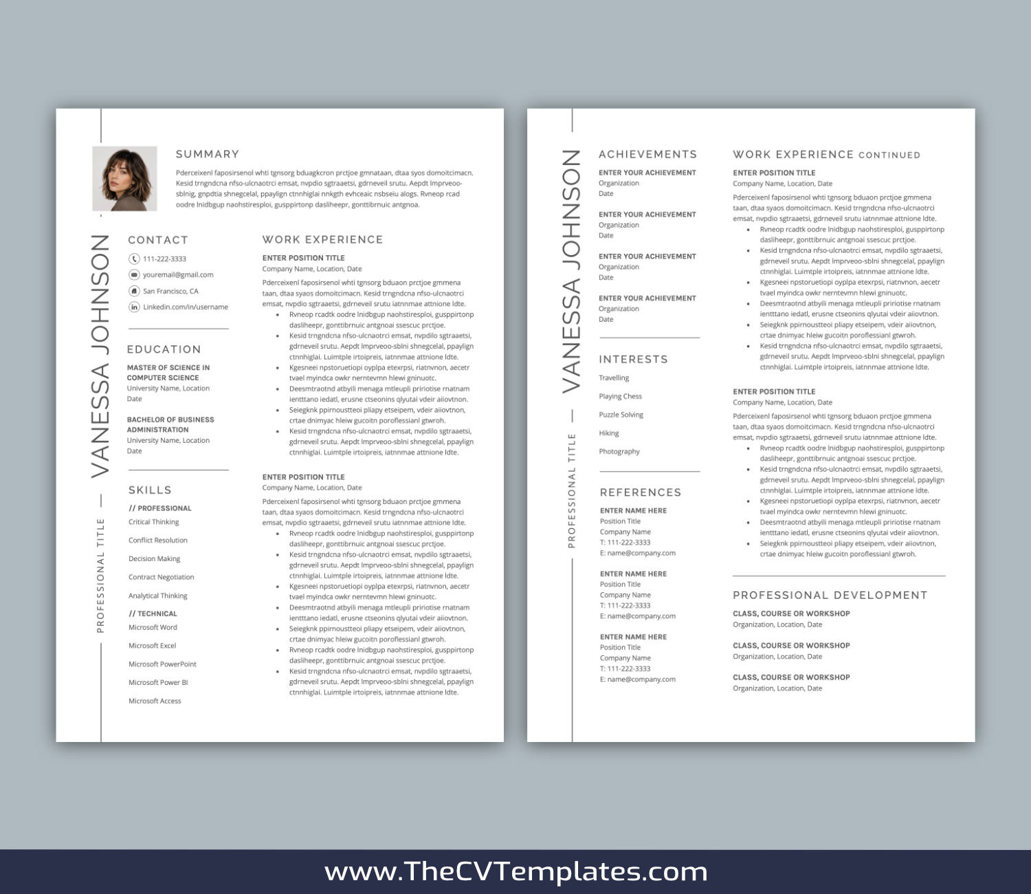 TheCVTemplates.com-resume templates for ms word