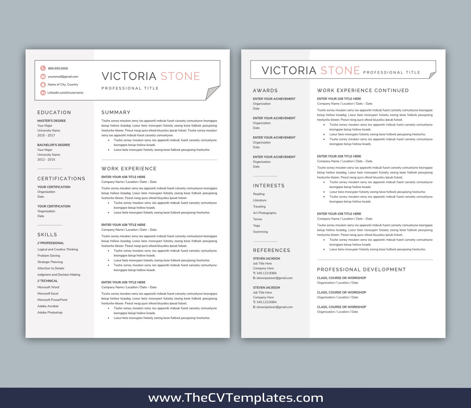 TheCVTemplates.com-resume templates for ms word